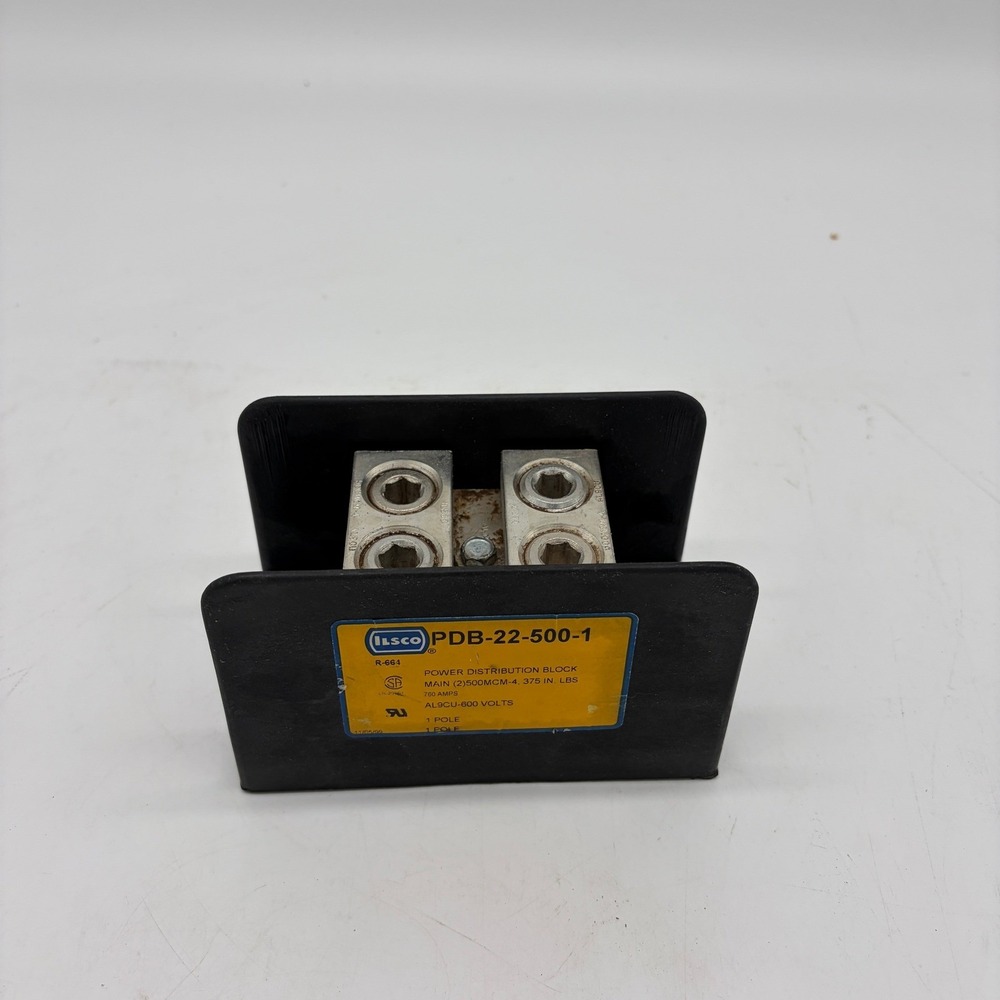 Ilsco PDB-22-500-1 Power Distribution Block 1 Pole 760 Amps 600V AL9CU